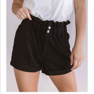 High waist Black shorts